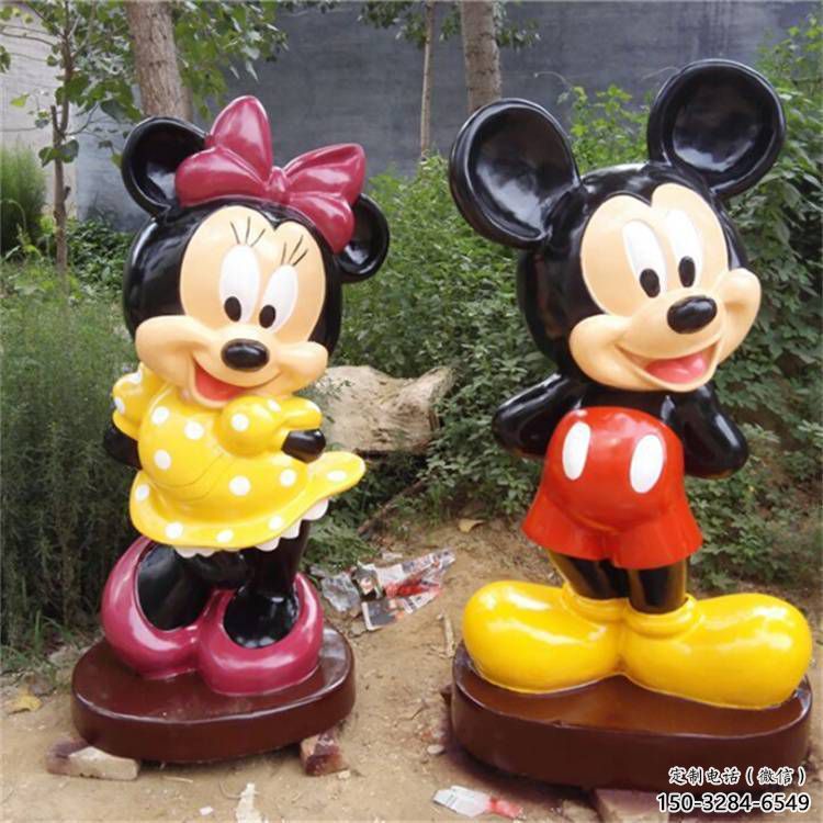 街道米奇雕塑 現代景觀動漫雕塑 彩繪卡通雕塑