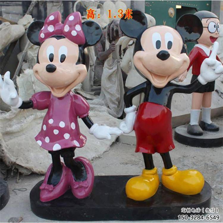 拉絲唐老鴨雕塑 鏤空創意卡通雕塑 別墅區動漫雕塑