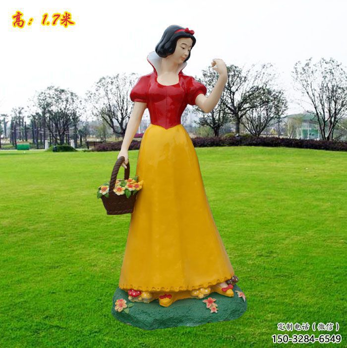 大型白雪公主雕塑 歐式步行街動漫雕塑 彩繪卡通雕塑