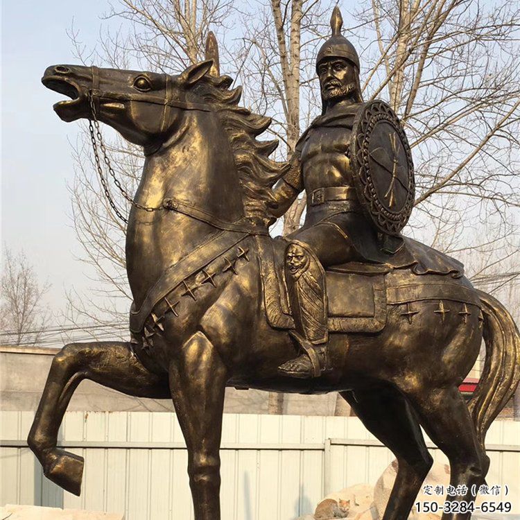 大型武士雕塑 歐式步行街人物雕塑 彩繪古代雕塑