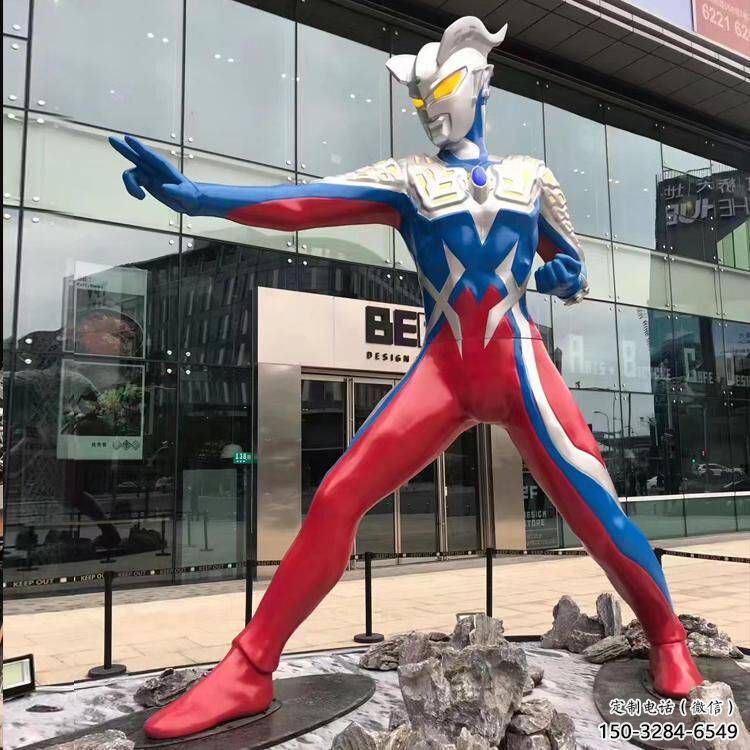 房地產超人雕塑 現代景觀動漫雕塑 幾何卡通雕塑