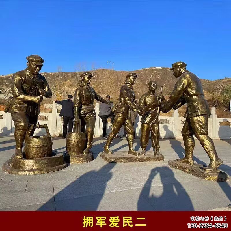 房地產(chǎn)紅軍雕塑 現(xiàn)代景觀抗戰(zhàn)雕塑 幾何革命雕塑