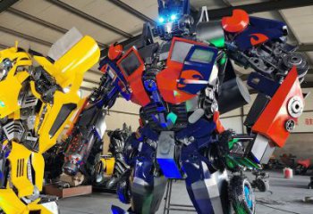 別墅區機器人雕塑 大型別墅區動漫雕塑 卡通雕塑