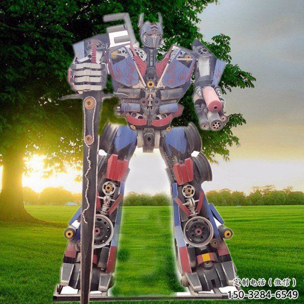 城市機(jī)器人雕塑廠 風(fēng)景區(qū)彩繪雕塑 抽象擺件