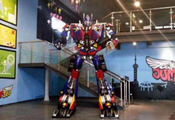 創(chuàng)意機(jī)器人雕塑廠家 步行街店門口雕塑 卡通小品