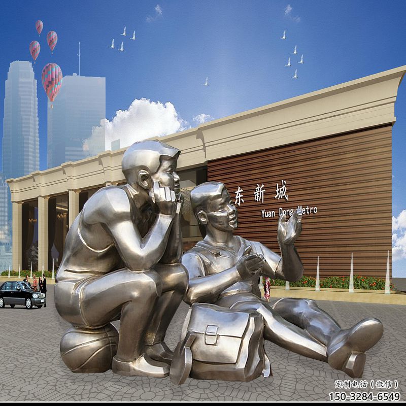 園林少先隊員雕塑 風景區學生雕塑 廣場小品