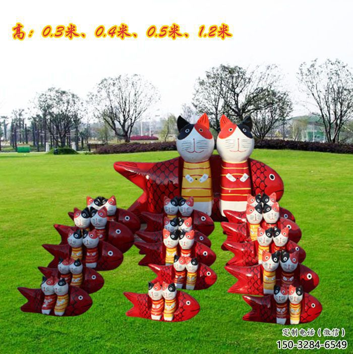 卡通機器貓雕塑 店門口園林雕塑 動漫小品