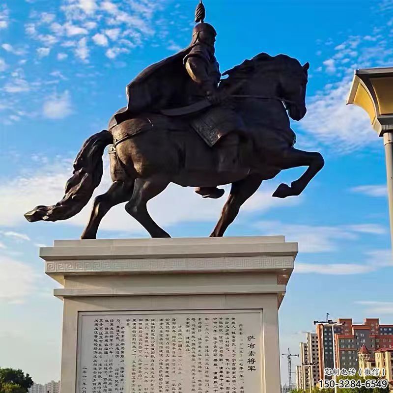 美陳岳飛雕塑 異形名人雕塑 酒店肖像雕塑