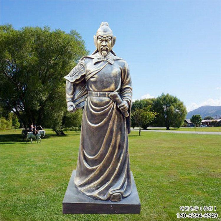 岳飛雕塑 懸空餐飲店名人雕塑 商業街肖像雕塑