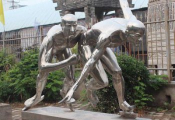 工人雕塑 景觀美陳民俗雕塑 鏡面勞動雕塑