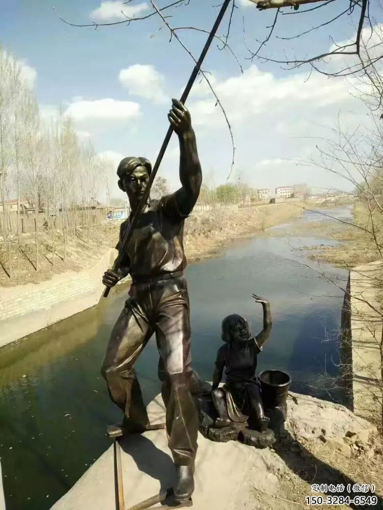 民俗船夫雕塑 酒店公園雕塑 風(fēng)景區(qū)擺件