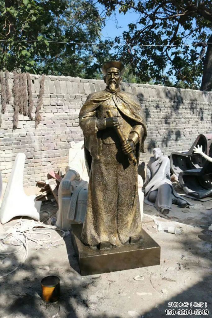 鑄造林則徐雕塑 中式村口名人雕塑 景觀肖像雕塑