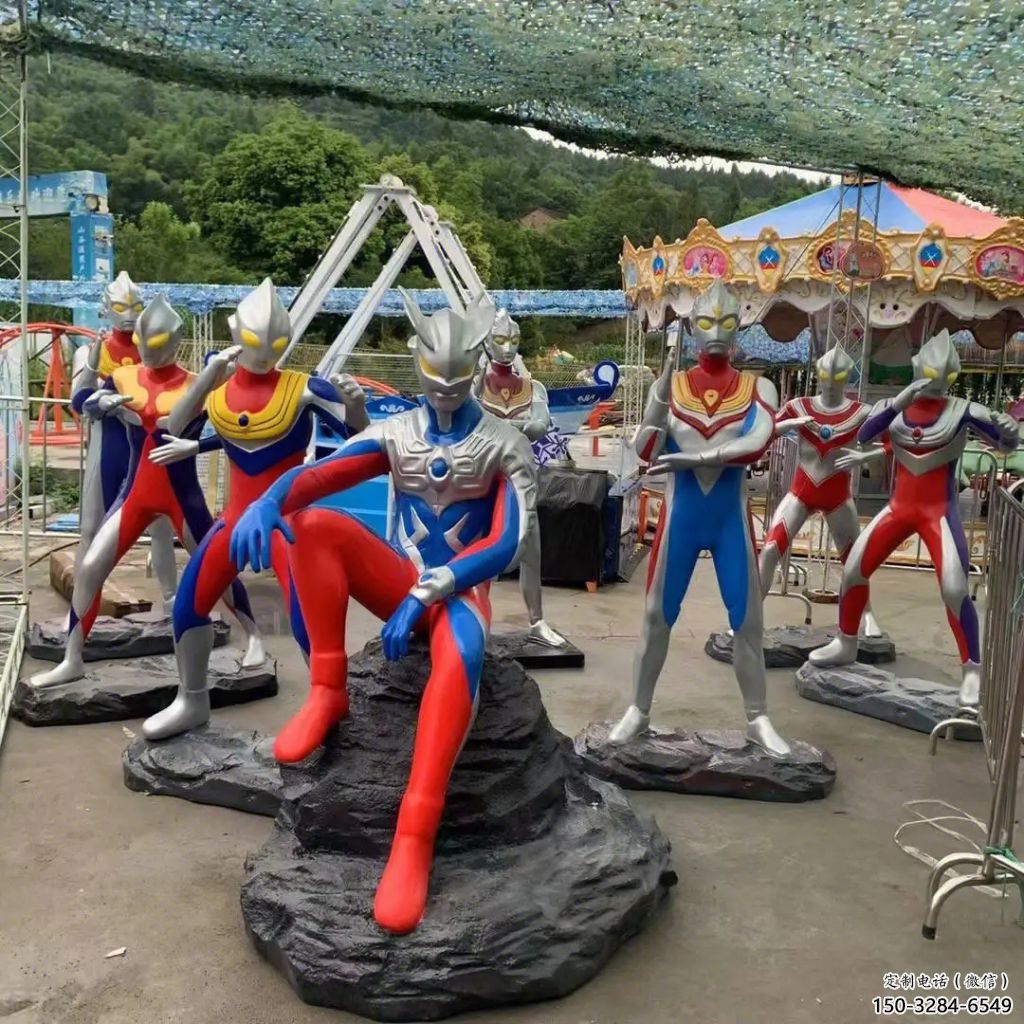 彩繪奧特曼雕塑 大型城市雕塑 商業街擺件