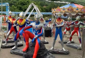 彩繪奧特曼雕塑 大型城市雕塑 商業(yè)街?jǐn)[件