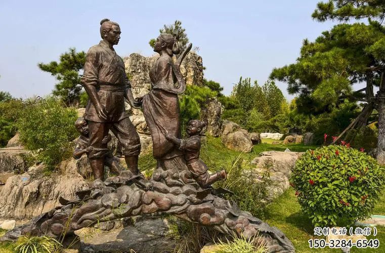 商場牛郎織女雕塑 神話雕塑 店門口小品