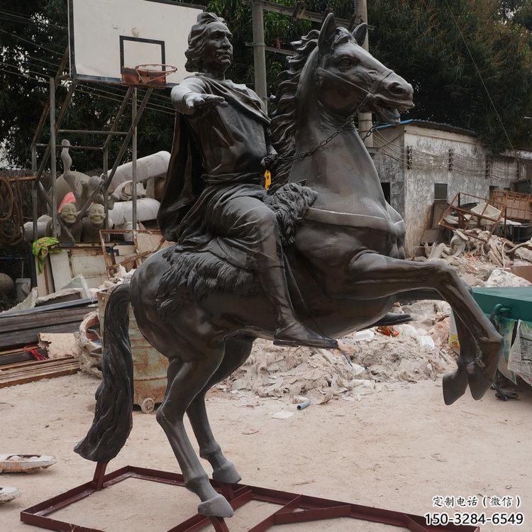 創(chuàng)意騎馬人雕塑 步行街店門口雕塑 民俗小品