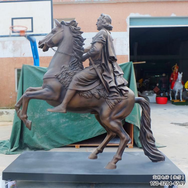 古羅馬騎馬人雕塑 民俗雕塑 步行街擺件