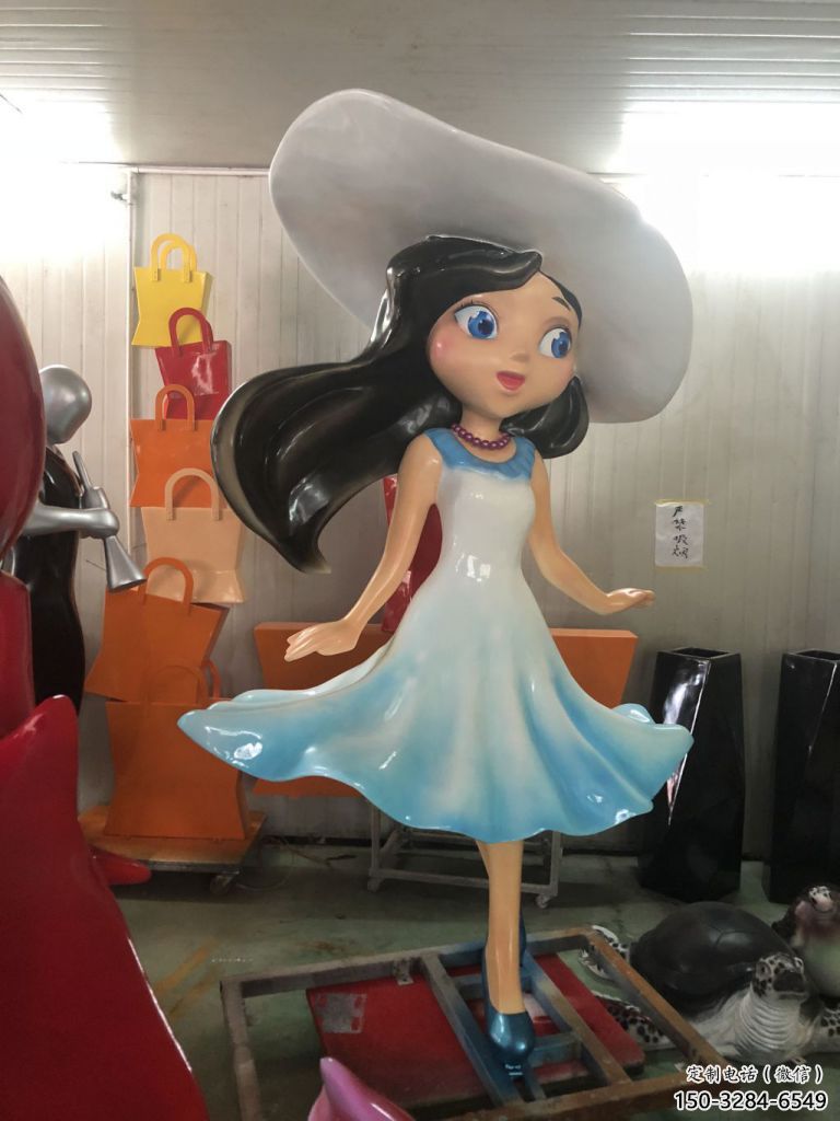 店門口女孩雕塑 創(chuàng)意景觀雕塑 童趣擺件