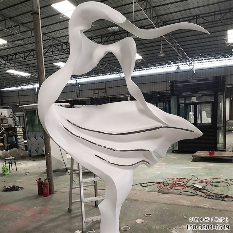 大門口跳舞雕塑 發(fā)光公園舞者雕塑 仿真女孩雕塑