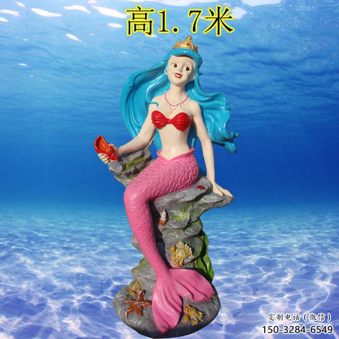 城市美人魚雕塑 風(fēng)景區(qū)彩繪雕塑 抽象擺件