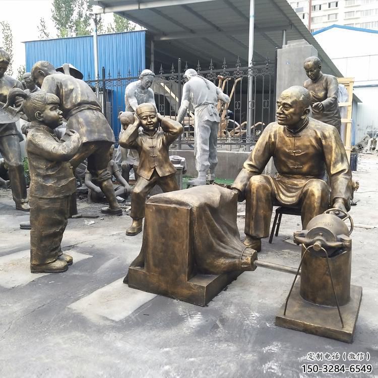 商業(yè)街爆米花雕塑 烤漆民俗雕塑 彩繪小吃雕塑