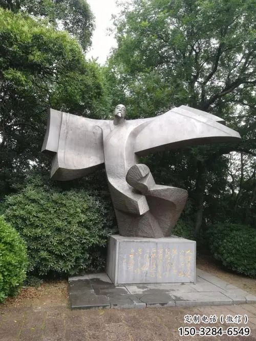 大門口李白雕塑 發光公園古代雕塑 仿真詩人雕塑