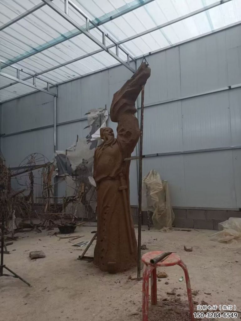 庭院李白雕塑 公園草地古代雕塑 鍛造詩人雕塑