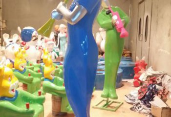 吹拉彈唱雕塑 彩繪剪紙樂隊雕塑 現代音樂人雕塑