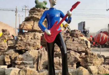 吹拉彈唱雕塑 切面燈光音樂雕塑 政府音樂人雕塑