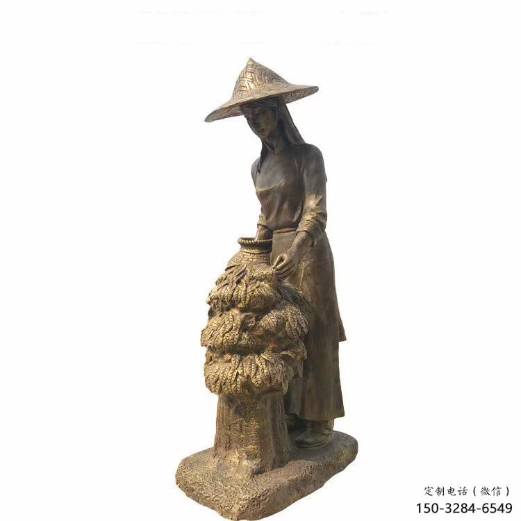 抽象茶道雕塑 餐飲店民俗雕塑 商業街制茶雕塑