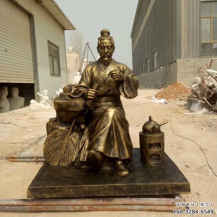 大型茶道雕塑 鍛造民俗雕塑 房地產(chǎn)制茶雕塑