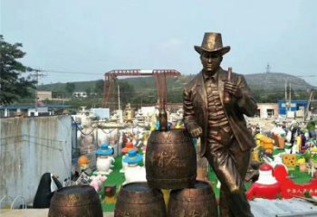 戶外釀酒雕塑 噴漆景觀民俗雕塑 仿古酒文化雕塑