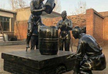 街頭釀酒雕塑 大型別墅區(qū)酒文化雕塑 戶外酒文化雕塑