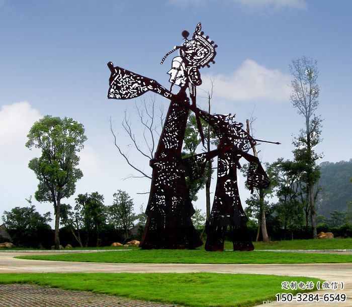 公園皮影雕塑 戶外雕塑 抽象傳統(tǒng)雕塑