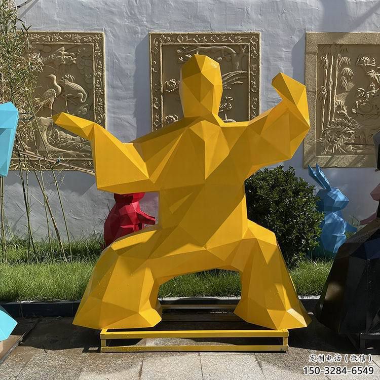 酒店武術(shù)雕塑 景觀美陳功夫雕塑 現(xiàn)代練拳雕塑