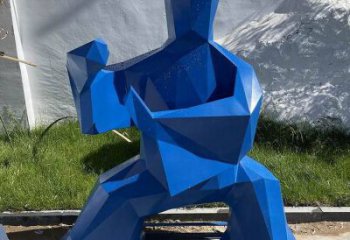 彩繪武術(shù)雕塑 現(xiàn)代功夫雕塑 公園練拳雕塑