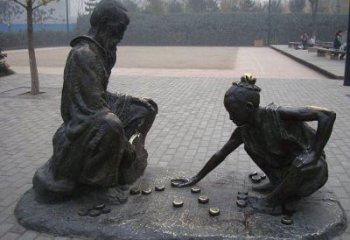別墅區(qū)下象棋雕塑 仿真民俗雕塑 大型雕塑