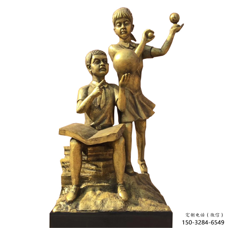 園林看書雕塑 大型學(xué)生雕塑 中式人物雕塑