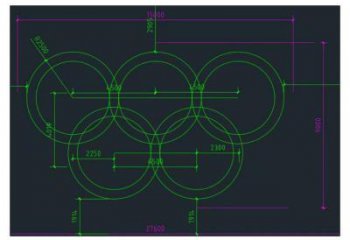 景觀五環(huán)雕塑廠家，運動擺件，體育標(biāo)識小品