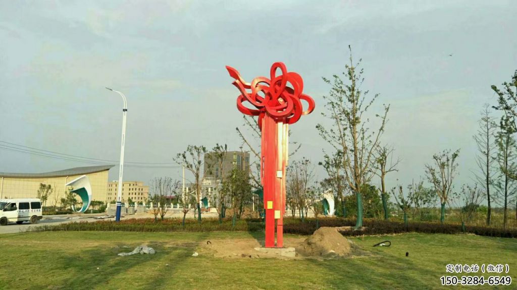 景觀中國結(jié)雕塑 烤漆大型雕塑 酒店文化雕塑