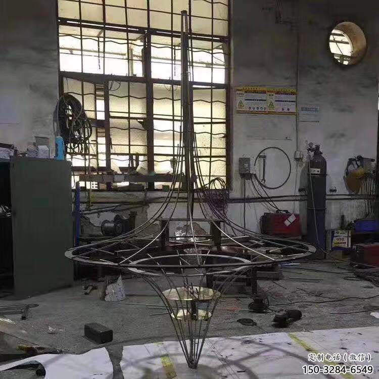 酒店陀螺雕塑 景觀美陳雕塑 現(xiàn)代地標雕塑
