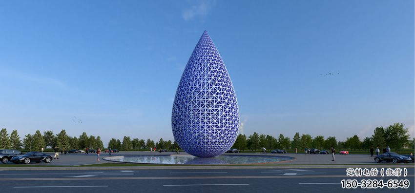 大型商場水珠雕塑 仿真淚滴雕塑 鏡面雕塑