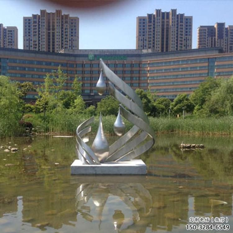 公園水珠雕塑 創意企業雕塑 美陳雕塑