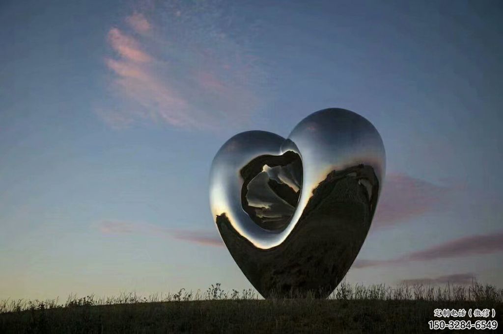 大型商場愛心雕塑 仿真愛情雕塑 鏡面雕塑