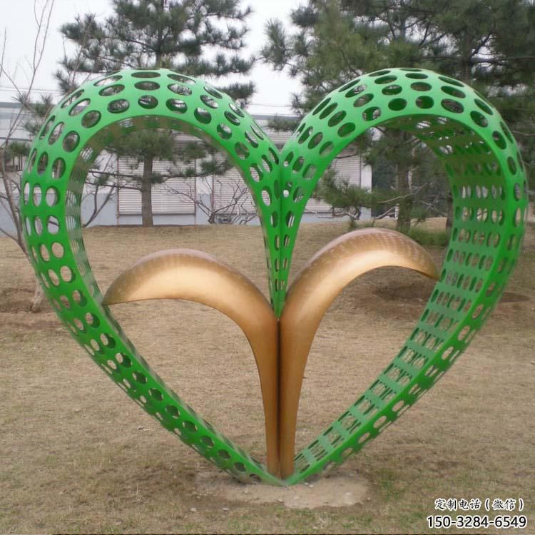 雙心雕塑廠家，創意設計，城市園林小品