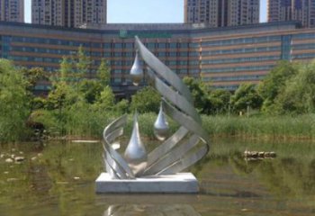 公園水珠雕塑 創意企業雕塑 美陳雕塑