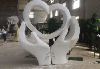 愛心雕塑 仿真愛情雕塑 烤漆雕塑