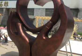 房地產愛心雕塑 現代愛情雕塑 幾何雕塑