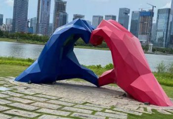 步行街心形雕塑 游樂(lè)場(chǎng)桃心雕塑 鑄造愛(ài)情雕塑