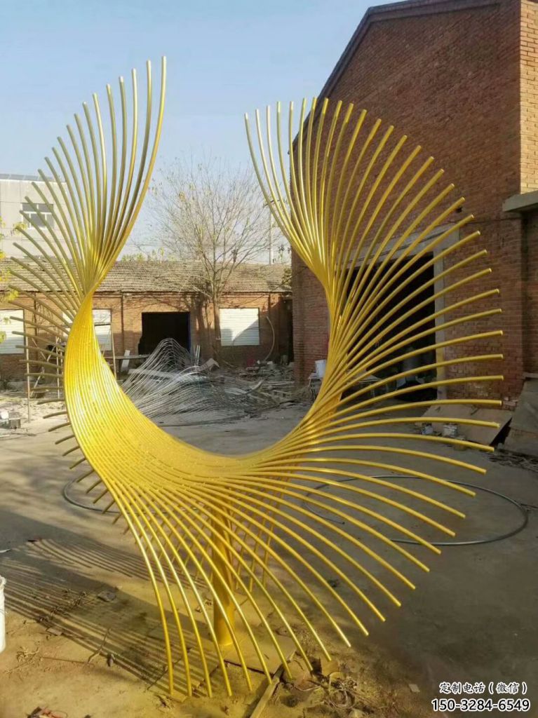 草地鳳尾雕塑 現(xiàn)代校園雕塑 大型雕塑